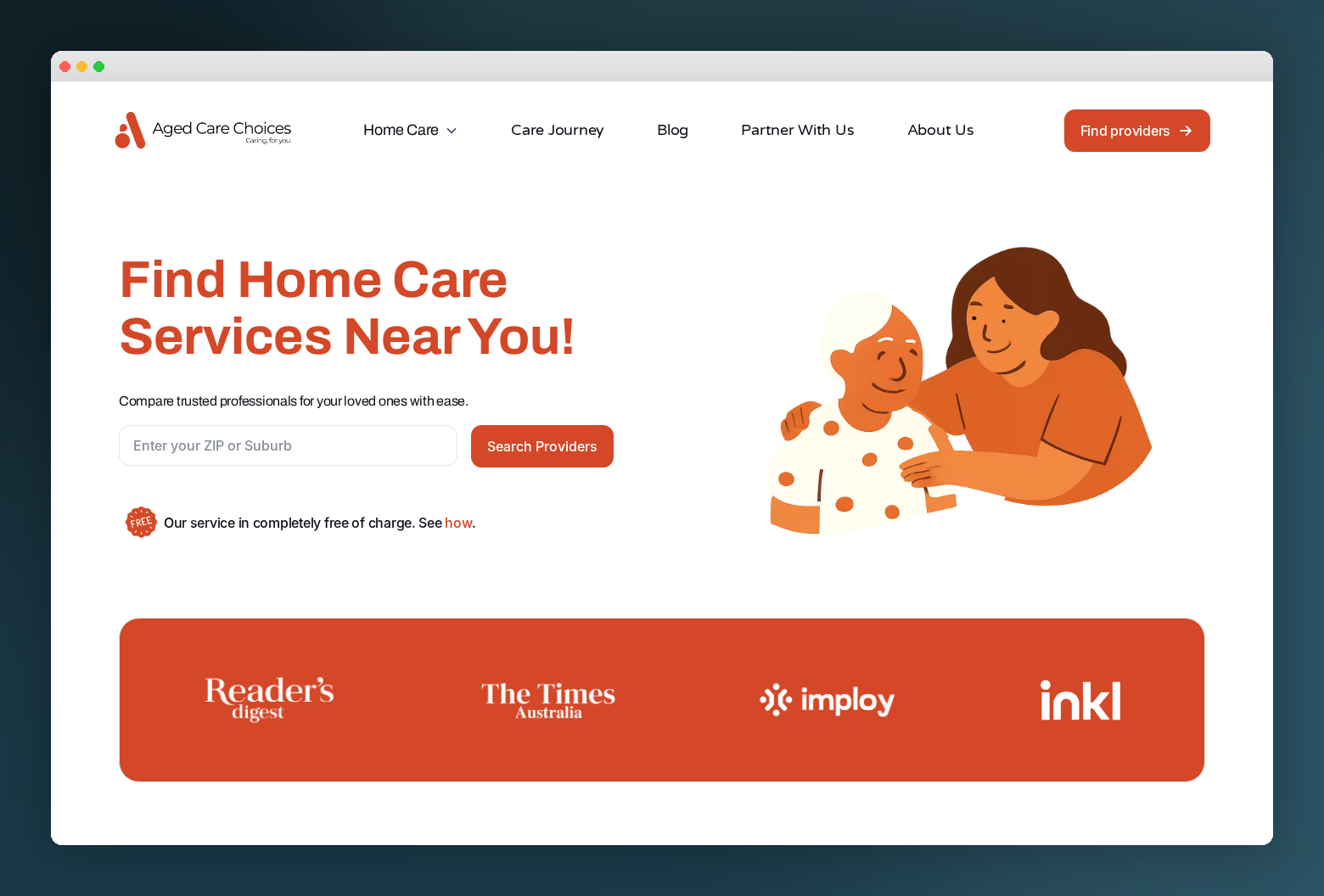 Aged Care Choices — live site preview