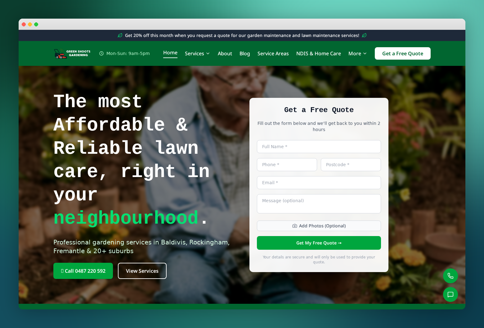 Green Shoots Gardening — live site preview